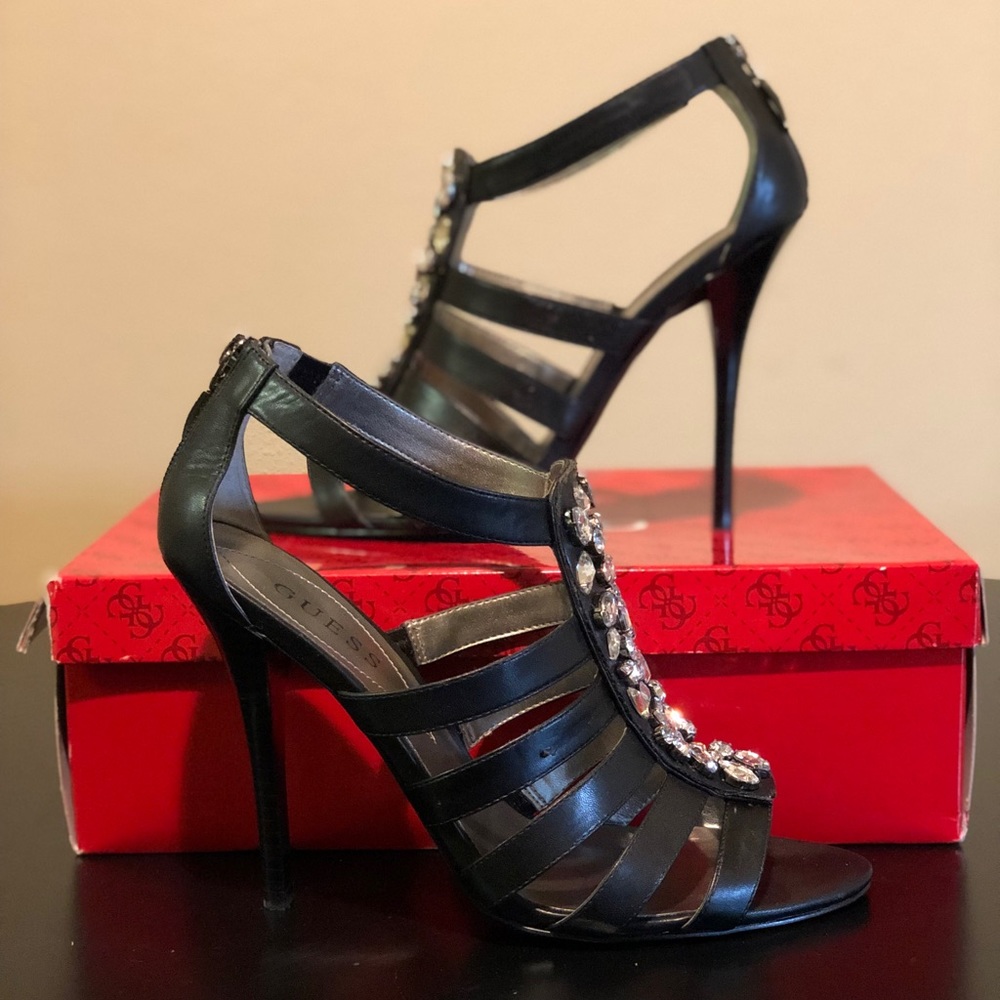 ✨ BRAND NEW Guess Rhinestone Stiletto Heels – Glam & Elegant! ✨